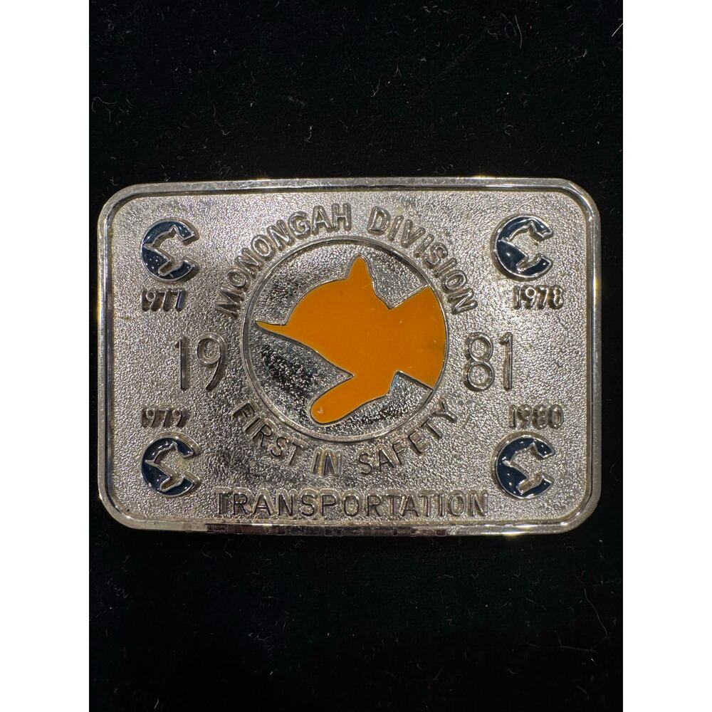 Chessie Monongah Division Safety First 1981 Belt Buckle
